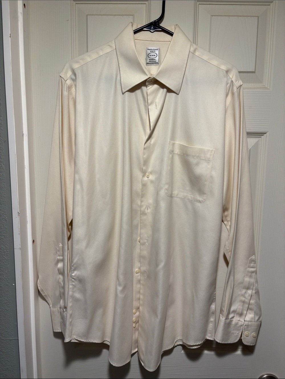 Pronto Uomo Men's Dress Shirt in Cream